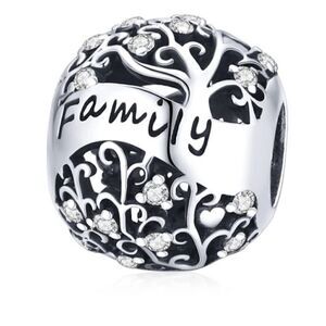 925 Sterling Silver Family Tree Charm